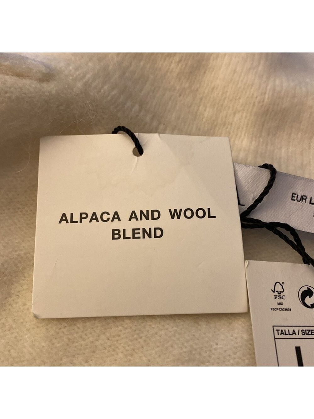 NWT Zara Alpaca and Wool Blend Turtleneck Sweater, Size L - Picture 10 of 10